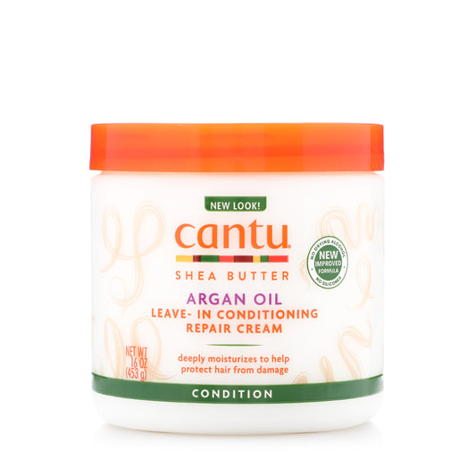 Cantu Argan oil leave in conditioner repair cream 16oz