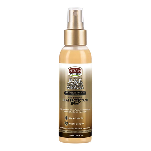 African Pride Black Castor Miracle Anti-Humidity Heat Protectant Spray - SM Cosmetics Store