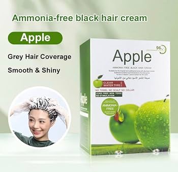 Apple Ammonia-free Black Hair Cream 30ml (Sachet)
