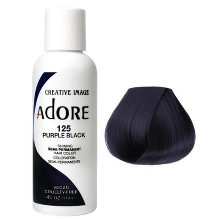 Adore Semi Permanent Hair Color - Purple Black - 125