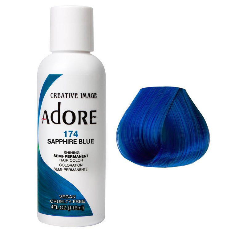 Adore Semi Permanent Hair Color - Sapphire Blue - 174