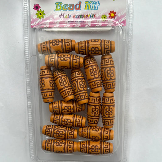 Cecillia Hair Beads-Wood