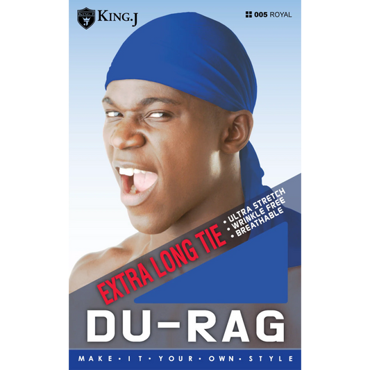 Du-Rag Tie-Down Adjustable Black (Extra Long Tie)