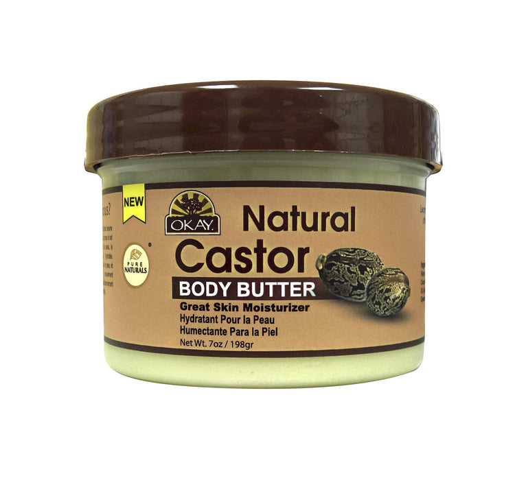 OKAY 100% NATURAL CASTOR BUTTER SMOOTH 7oz/198gr