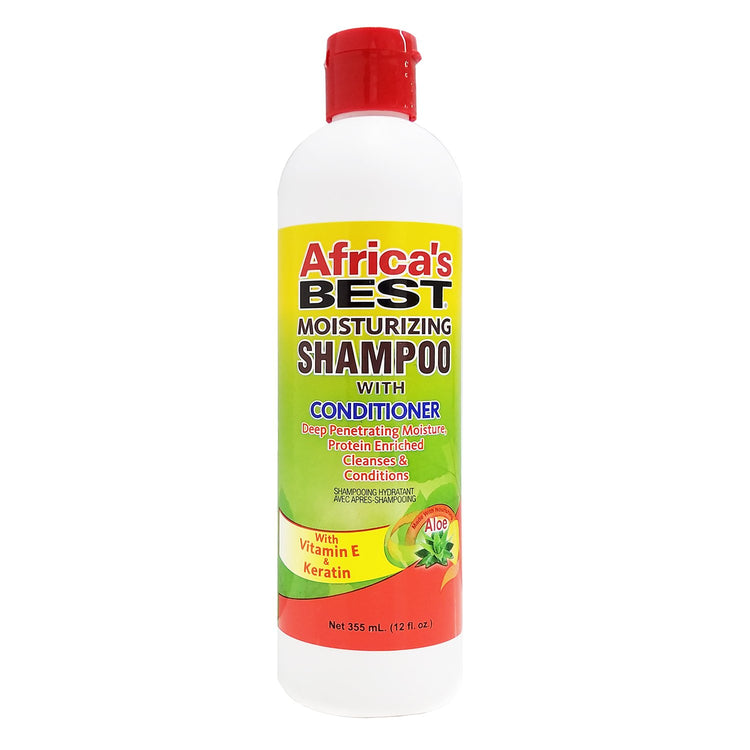 Africa's BEST Moisturizing Shampoo with Conditioner - VIT E & Keratin 12 fl oz (355 ml)