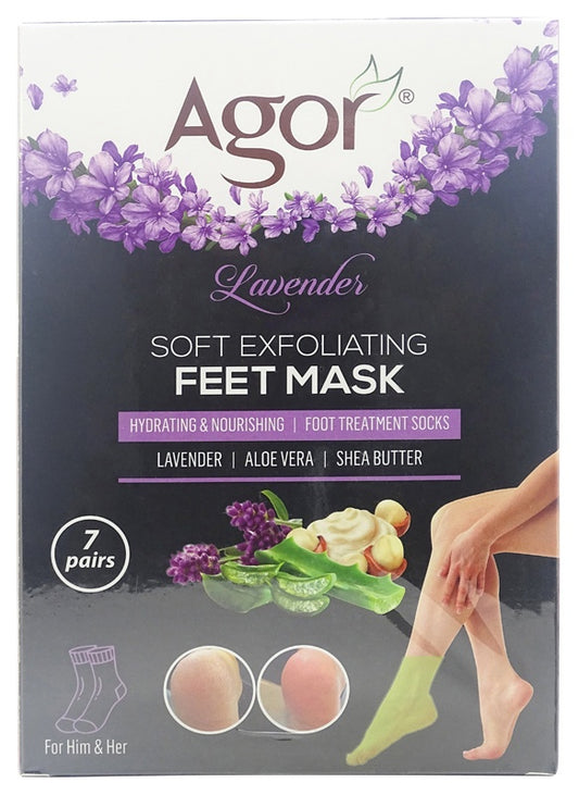 Agor Lavender Soft Exfoliating Feet Mask ( 7 Pairs) - SM Cosmetics Store
