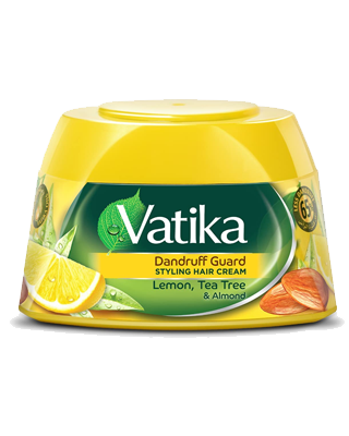 Vatika Natural Hair Styling Cream Dandruff Guard Lemon Tea Tree Almond 140g
