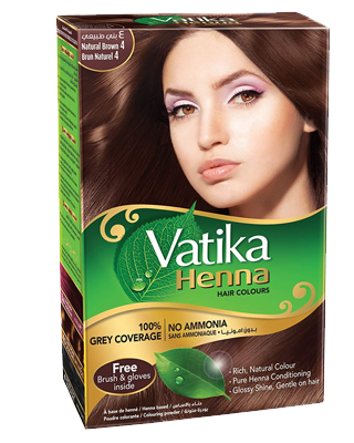 Vatika Henna Colour Natural Brown 6x60g