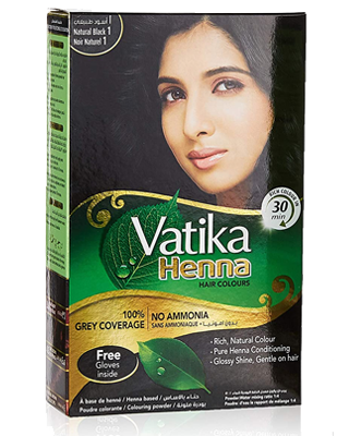 Vatika Henna Hair Color Natural Black 6x60g