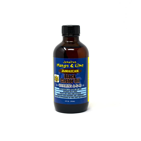 JML Black Castor Oil Vitamins A, D and E 4oz