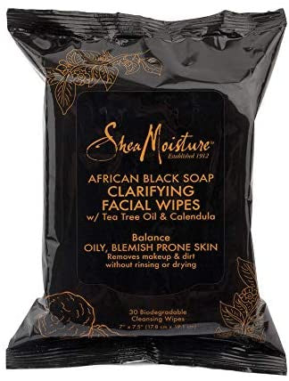 Shea Moisture African Black Soap Facial Wipes 30pc