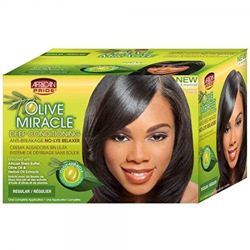 African Pride, Olive Miracle Relaxer-kit, Regular - SM Cosmetics Store