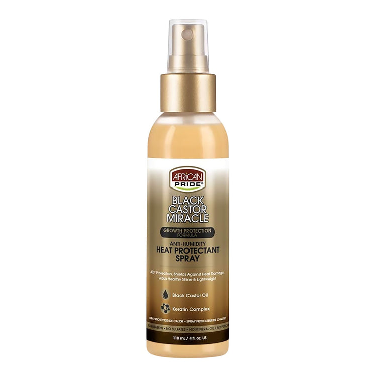 African Pride Black Castor Miracle Anti-Humidity Heat Protectant Spray - SM Cosmetics Store