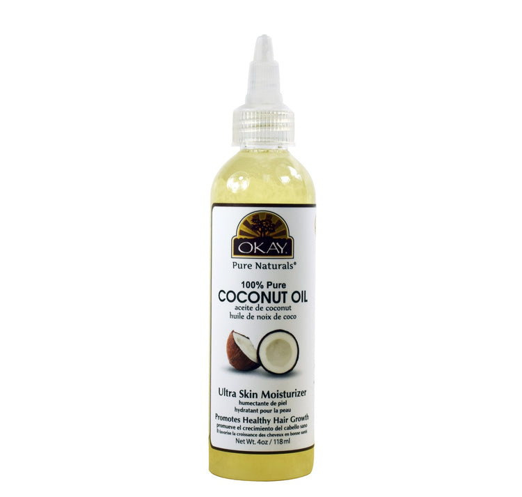 OKAY 100% Coconut Oil for Hair & Skin Moisturizer 6oz (177ml)