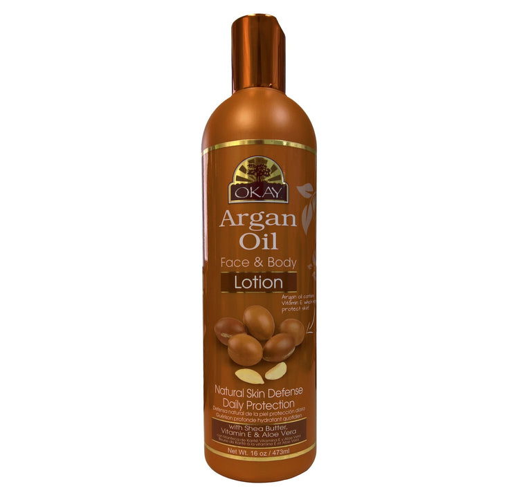 OKAY ARGAN Oil Face & Body Lotion 16oz (473ml)