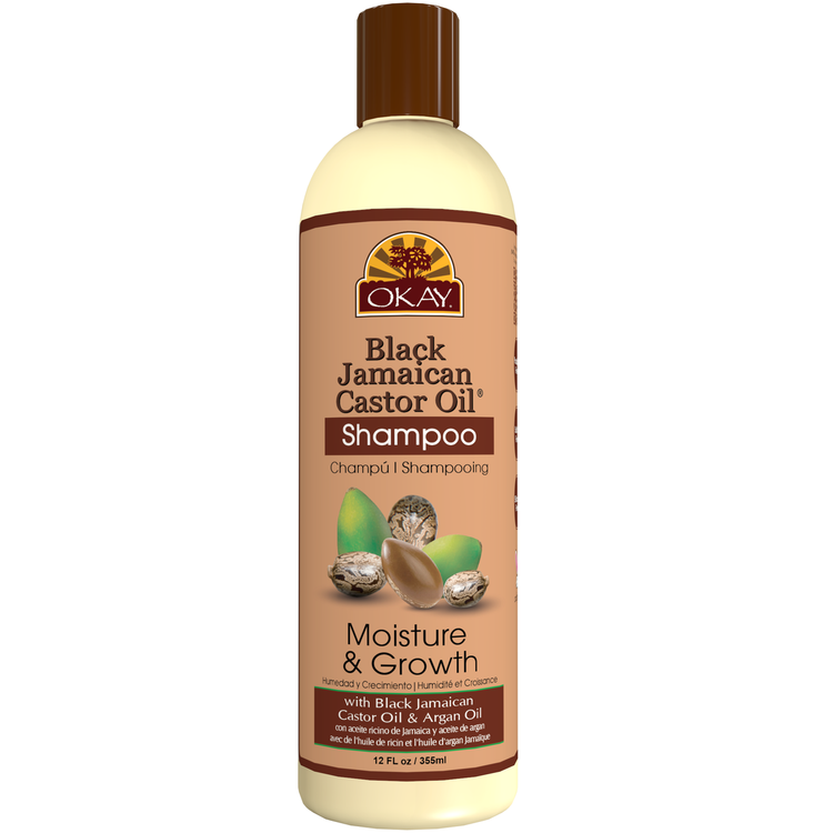OKAY Black Jamaican Castor Oil Moisture Growth shampoo 12oz (355ml)