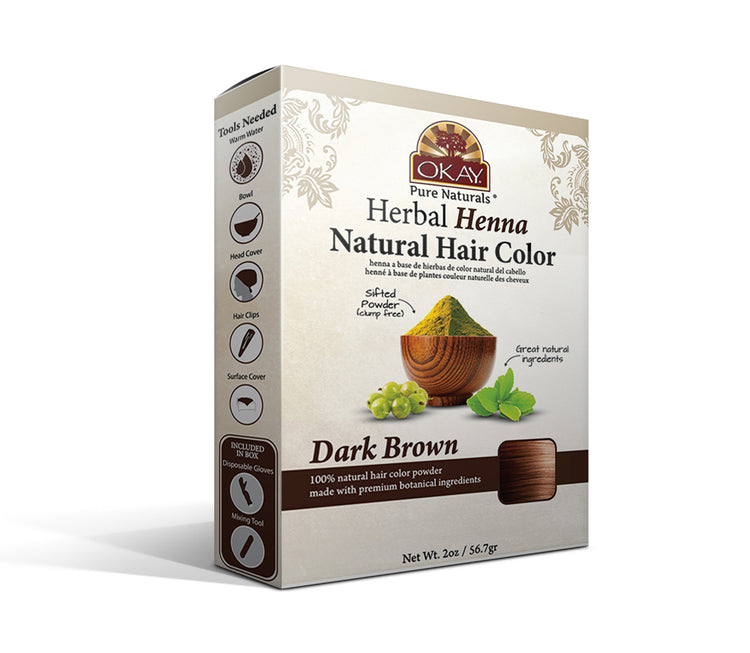 OKAY HENNA NATURAL COLOR Dark Brown 50gr